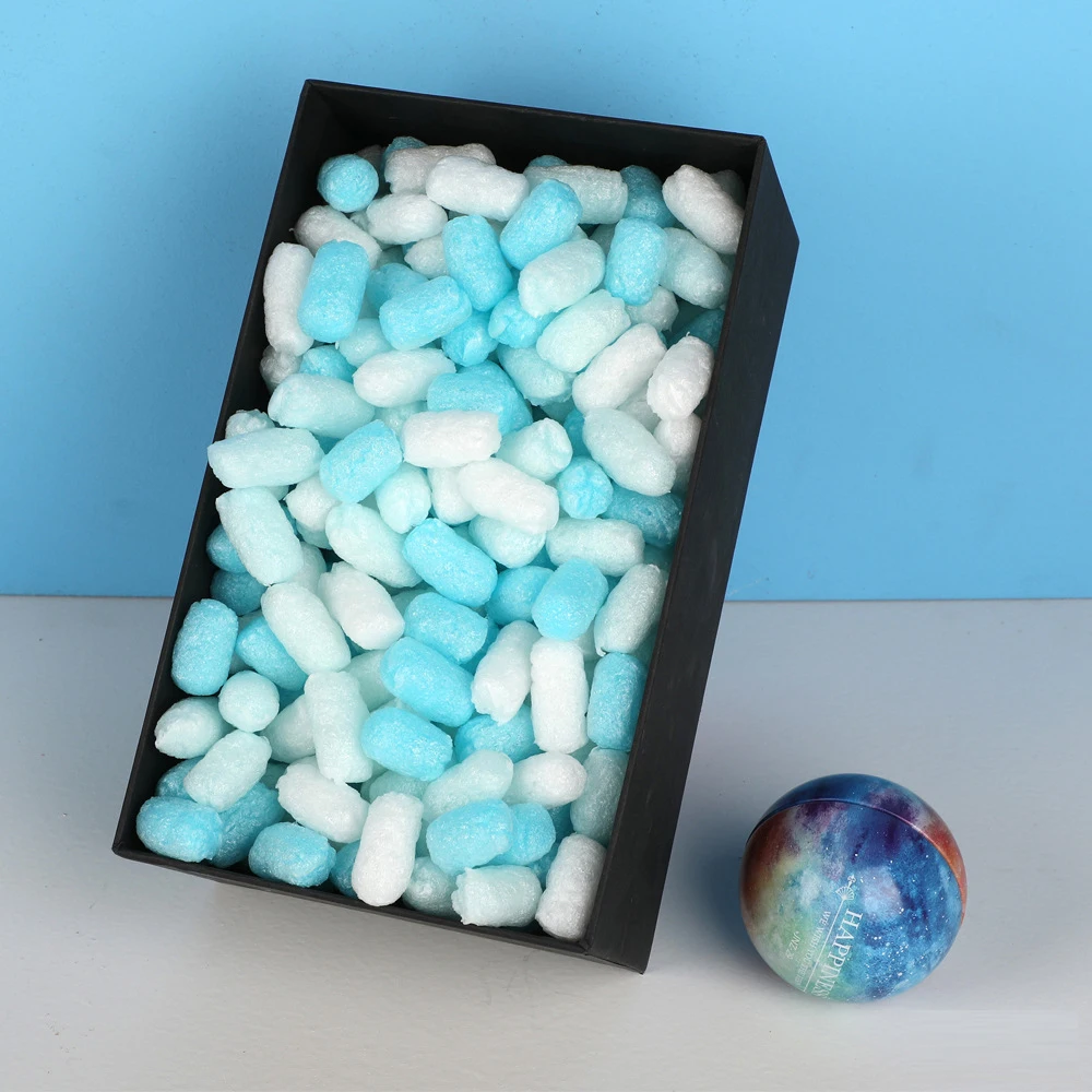 Colorful Styrofoam Foam for DIY Craft Water Soluble Bio Tube Recycled Packing Peanuts Biodegradable Bubble Filler