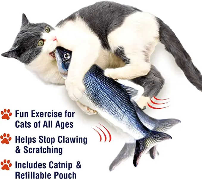 Cat toys 3D simulation electric fish USB charging cat pet chew bite interaction cat toys dog play toys pet gifts