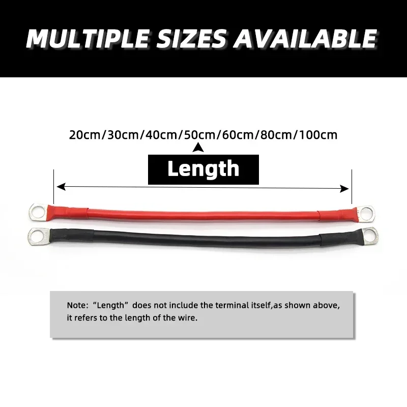 Комплект соединительных кабелей для инвертора аккумулятора с клеммами M8 SC 8/6/4/2 AWG