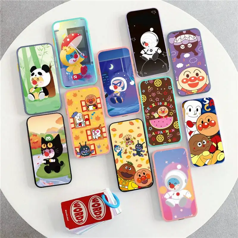

Fashion A-Anpanman Phone Case for iPhone X XR XS 7 8 Plus 11 12 13 pro MAX 13mini Translucent Matte Case