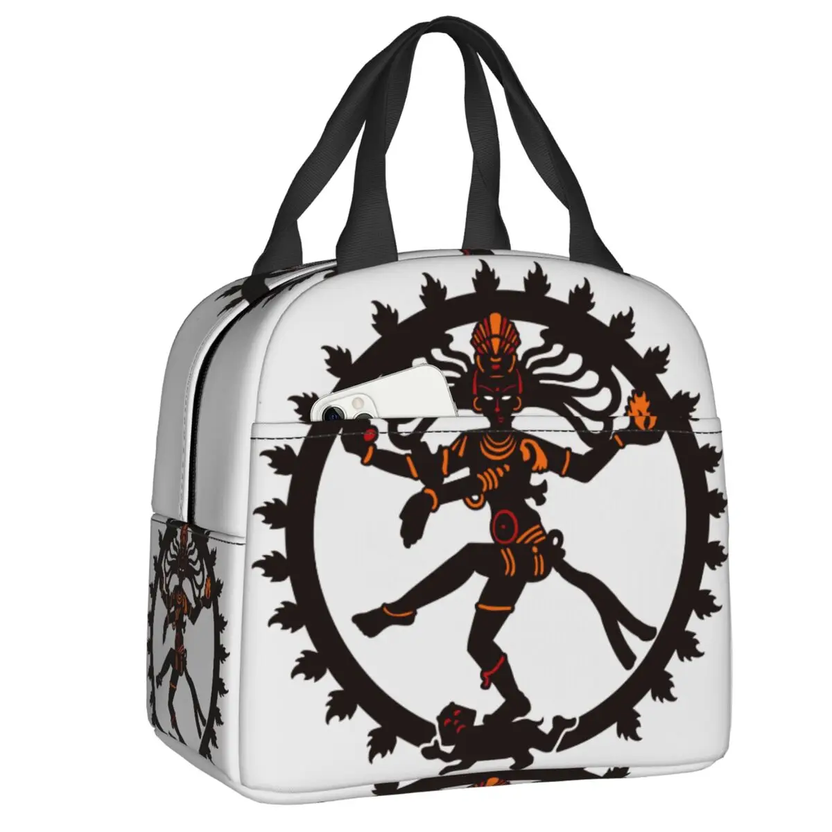 

Shiva Hindu God India Lingam Ndian Portable Lunch Box for Women Multifunction Cooler Thermal Food Insulated Lunch Bag