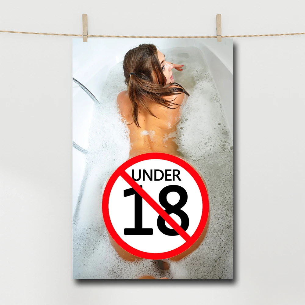 

Nude Girl in the Bathtub Poster Adult Wall Art Canvas Prints Unframed Painting For Living Room Home Decor