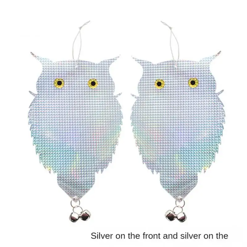 

New Owl Shape Garden Bird Repellent Agricultural Orchard Scare Bird Balcony Bird Repellent Double-sided Laser Reflective