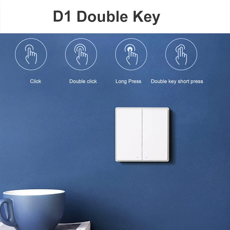 Фото Умный настенный переключатель Aqara D1 Zigbee, беспроводной ключ, кнопка дистанционного управления, умный дом для Mi HomeKit, приложение №2