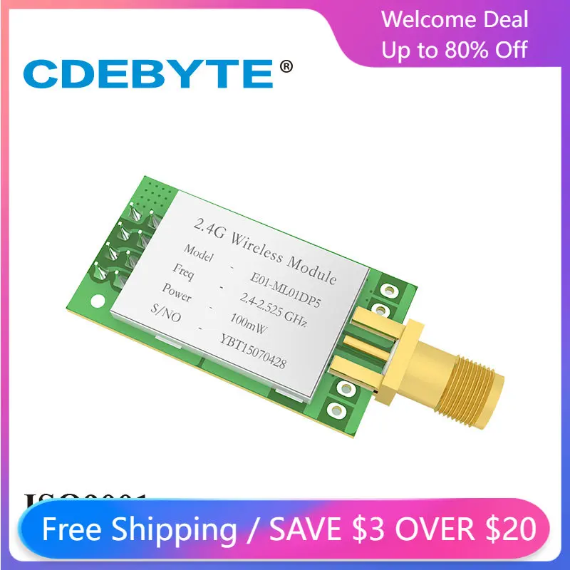 10 шт./лот nRF24L01P беспроводной модуль трансивера SPI E01-ML01DP5 2,4 GHz IoT nRF24L01 + передатчик и приемник