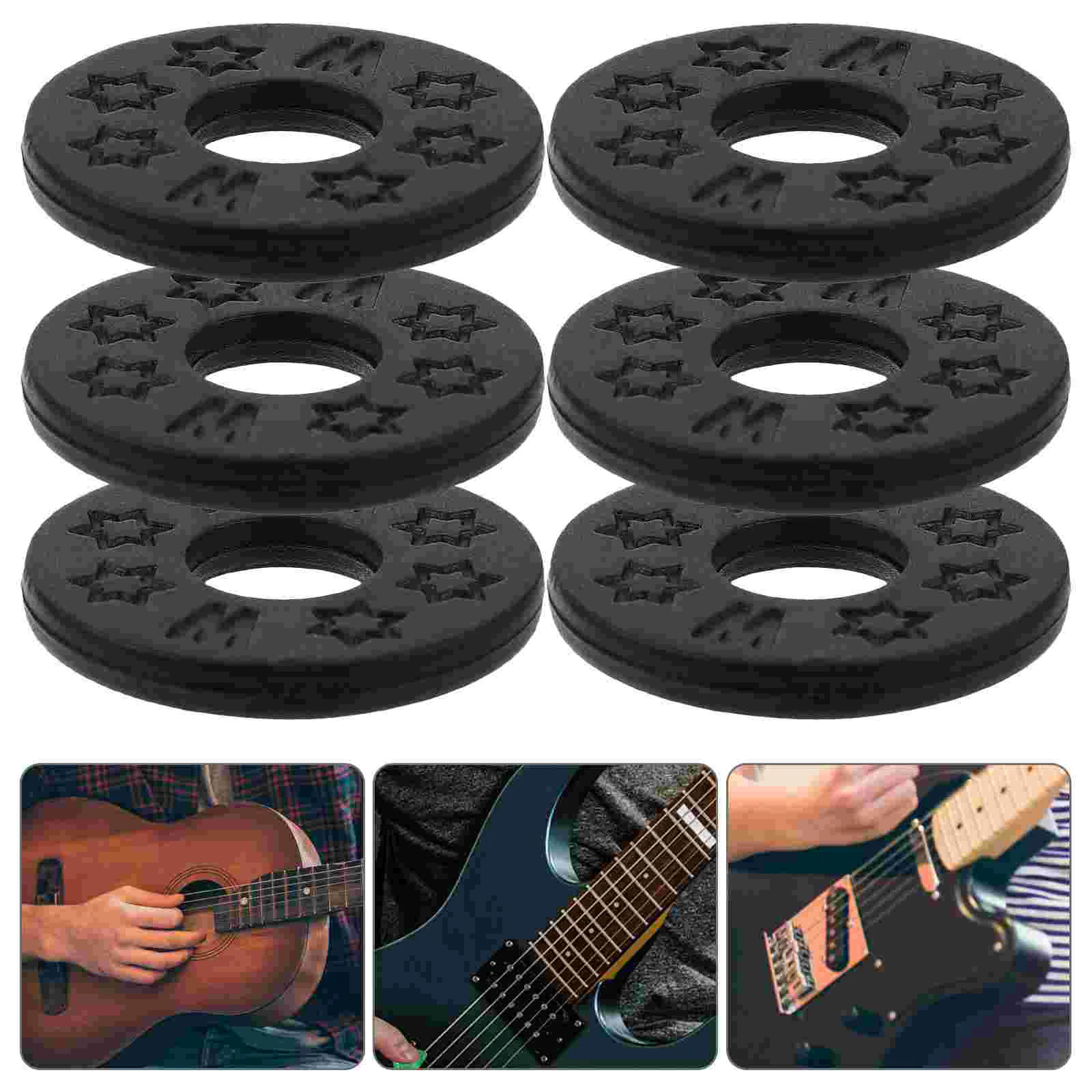 

10 Pcs Guitar Strap Pads Fixing Buckles Safety Lock Silicone Silica Gel Blocks For Bass Protectors Anti-slip Anti-skid