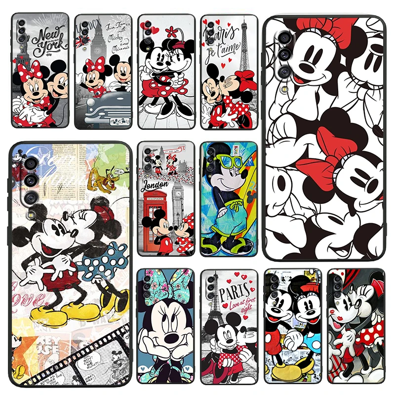 

Disney Cute Minnie Mickey Phone Case For Samsung A10 A10E A10S A20 A30 A20S A20E A2 A40 A50 A30S A50S A60 A70S A70 A80 A90 Black