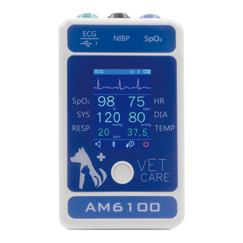 

AM6100 Portable Veterinary Monitor is veterinary patient monitor equipment patient monitor