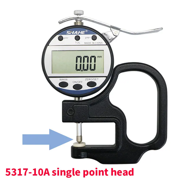 

Цифровой толщиномер Shahe 0-10/0-25 мм 0,01 мм, толщиномер кожи, измерительный инструмент для измерения толщины стекла