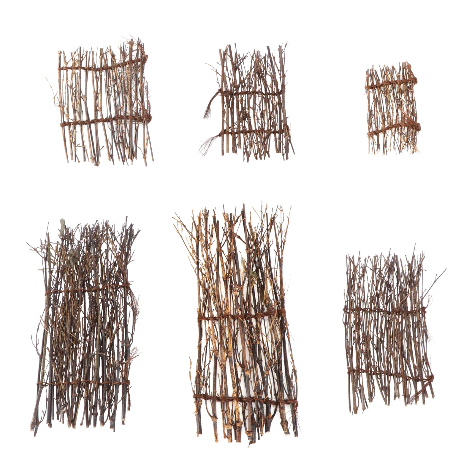 

Natural Purple Bamboo Fence Mat Micro Landscape Adornment Bonsai Small Handmade Silk Woven Miniature Flower Kit