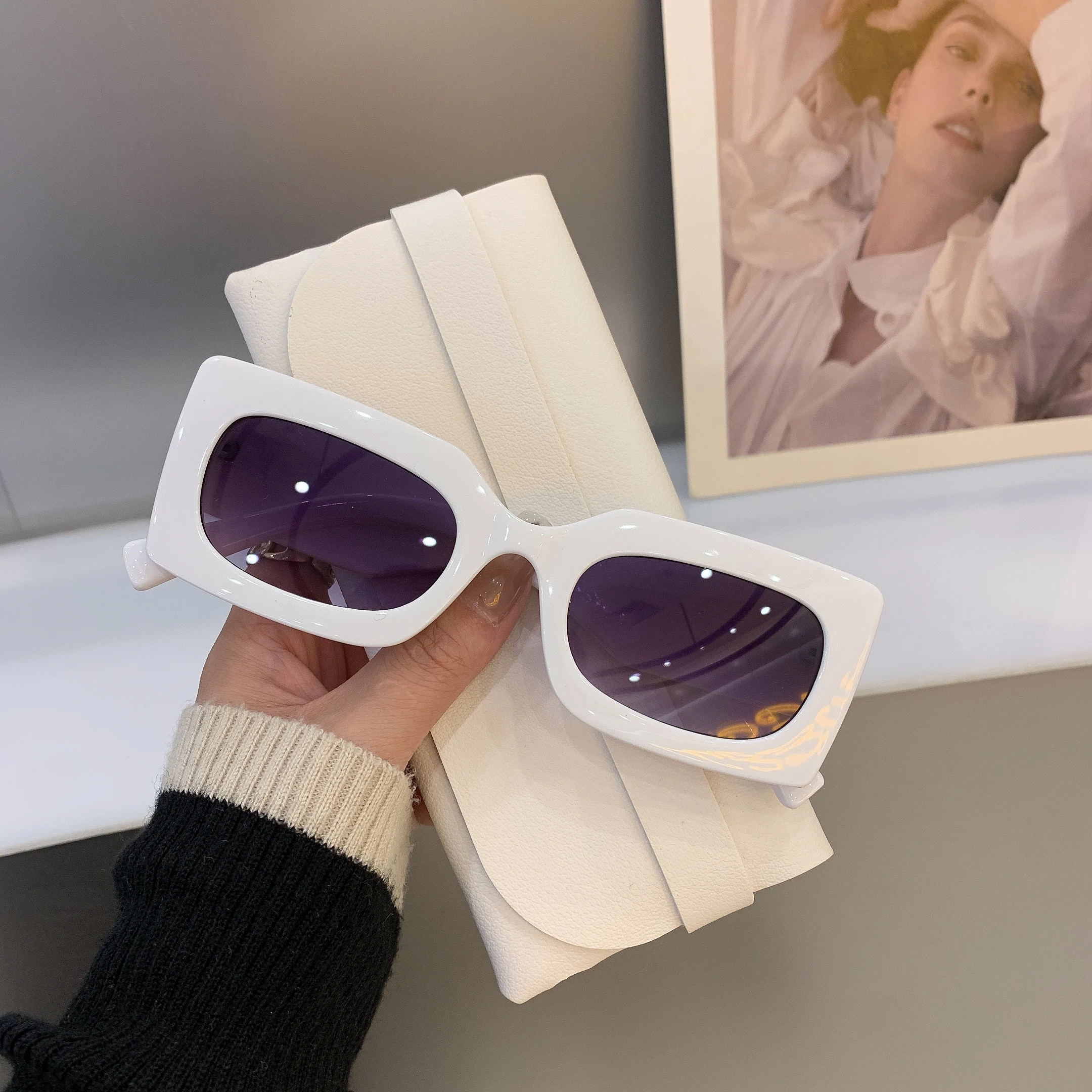 Популярные маленькие солнцезащитные очки в квадратной оправе новые модные