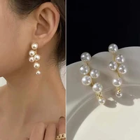 party earrings stylish female plating french style imitation pearl earrings fashion jewelry women earrings women earrings