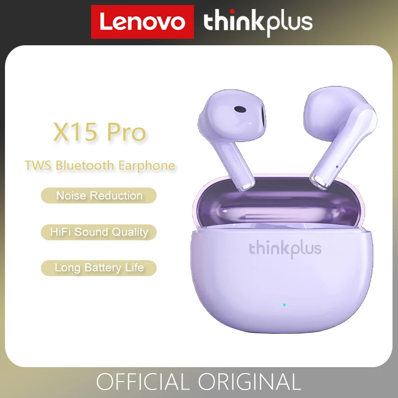 

Original Lenovo X15 Pro Bluetooth 5.1 Wireless Earphones ANC Noise Canceling AAC SBC Headphone Touch Control Earbuds Headset