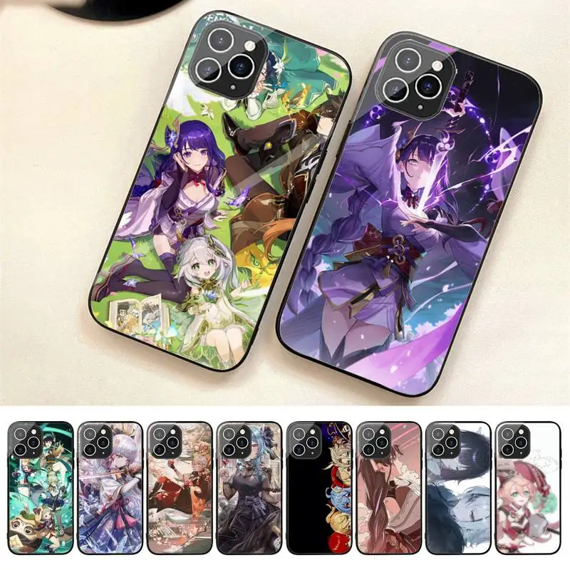 

Genshin Arlecchino Phone Case For Iphone 7 8 Plus X Xr Xs 11 12 13 Se2020 Mini 14 Pro Max Tempered Glass Fundas