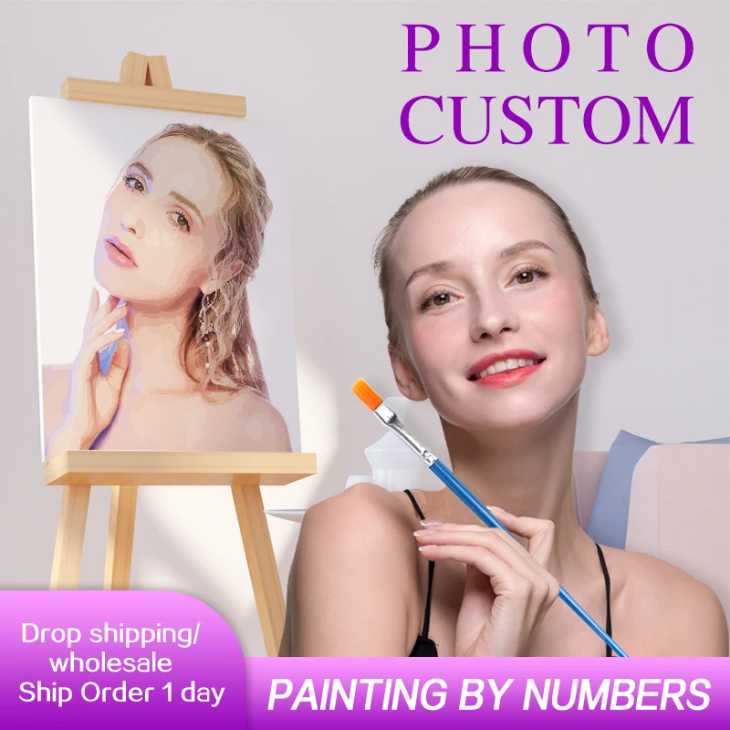 

Картина по номерам, оптовая продажа/Прямая поставка, индивидуальная фотография, сделай сам, картина, Раскраска по номерам, акриловый компле...