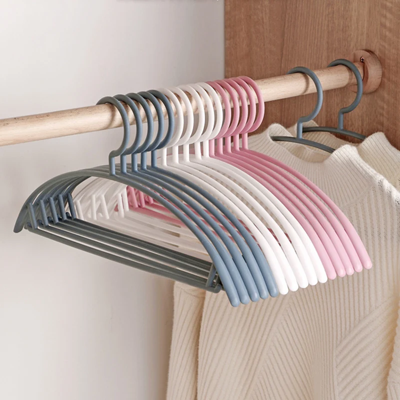 Non-slip Plastic Clothing Rack Dry Wet Support Hanger Adult Children Clothes Drying Rack Bathroom Closet Space Saving Hanger