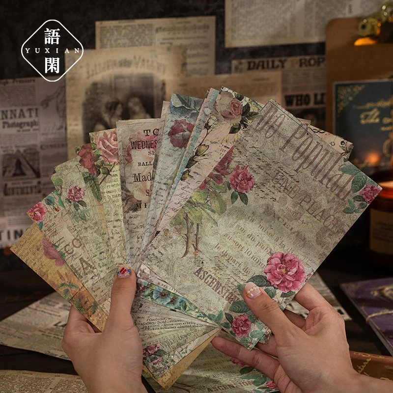 

30pcs Vintage Art Papers Pack for Scrapbooking Album Collage DIY Card Making Junk Journal Background Decoration Material Paper