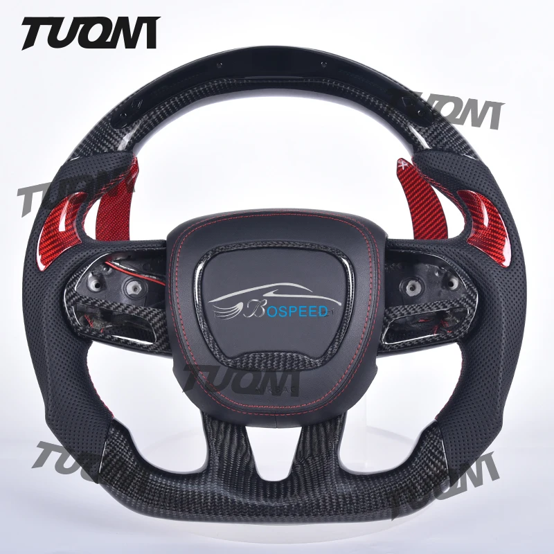 Руль из углеродного волокна со светодиодным дисплеем для Dodge HELLCAT Challenger Charger SRT