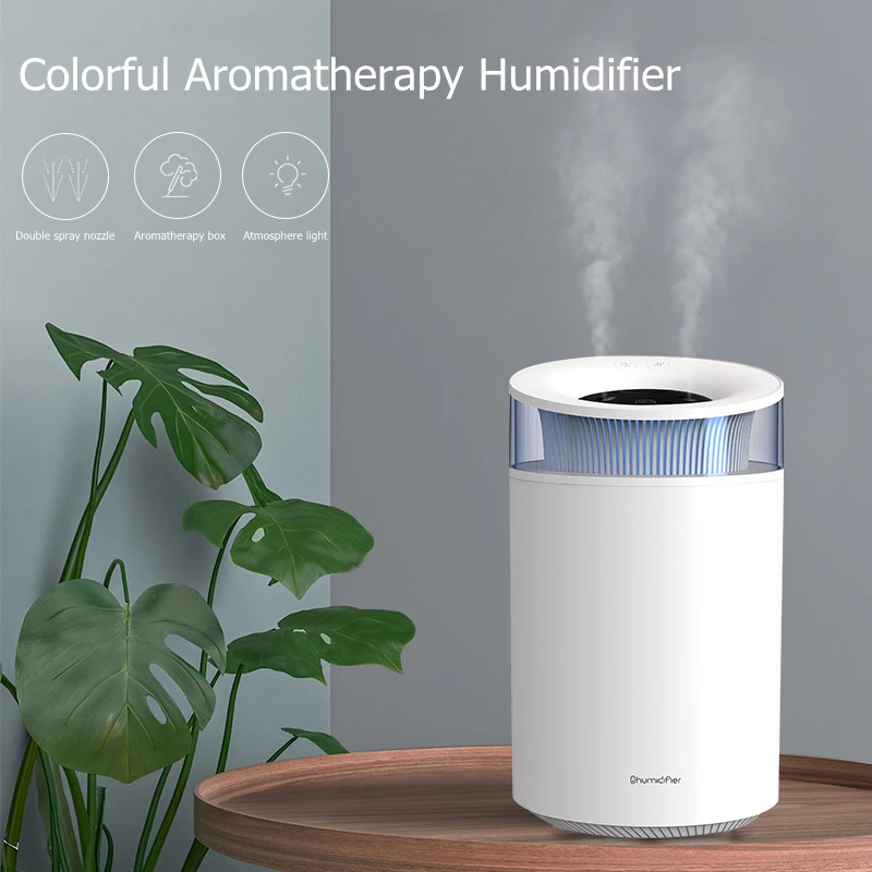 

2500ml USB Air Aromatherapy Humidifier Double Nozzle Heavy Fog Mist Maker Fogger Colorful LED Light Home Essential Oil Diffuser