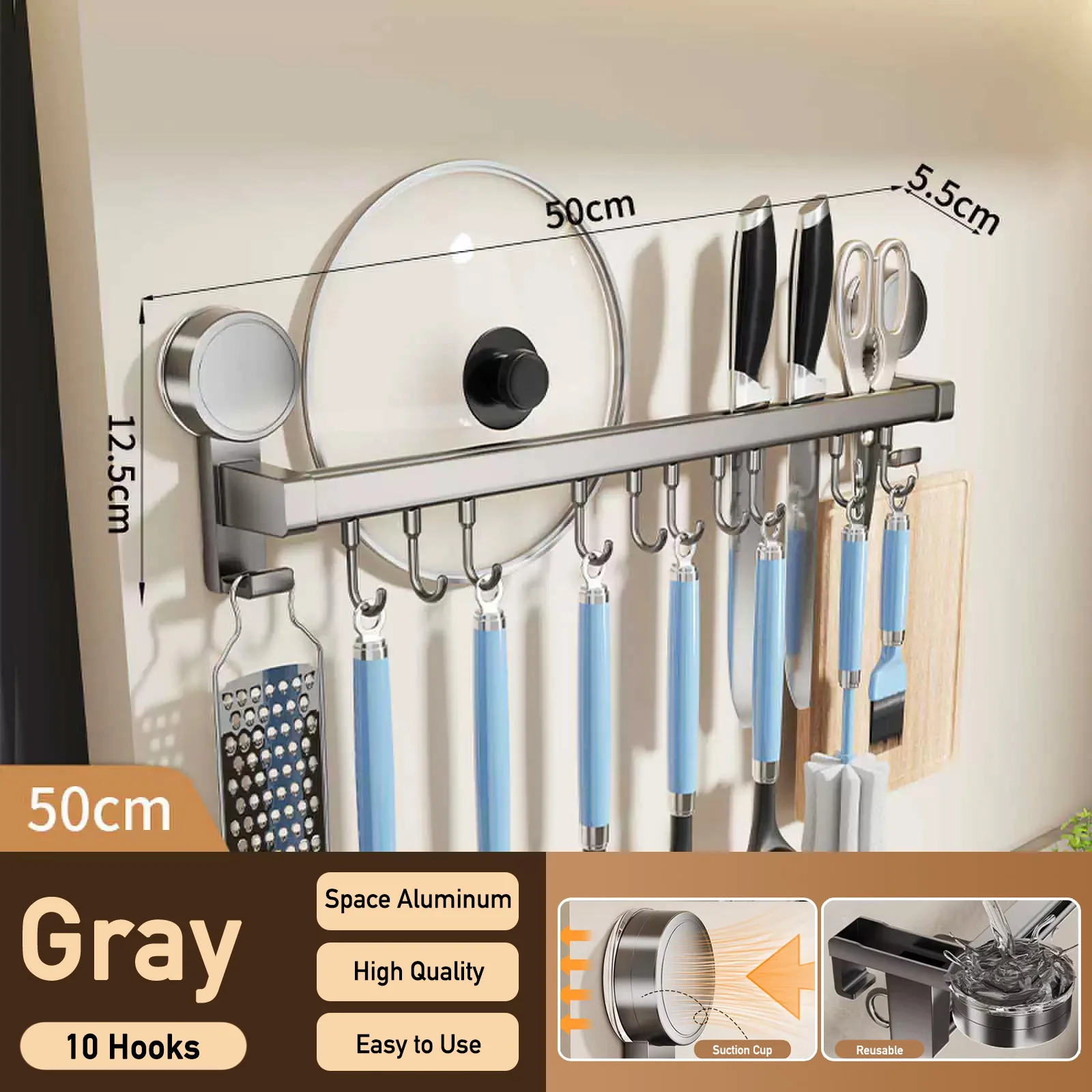

Подвесная стойка для кухонных инструментов Grey Pistol