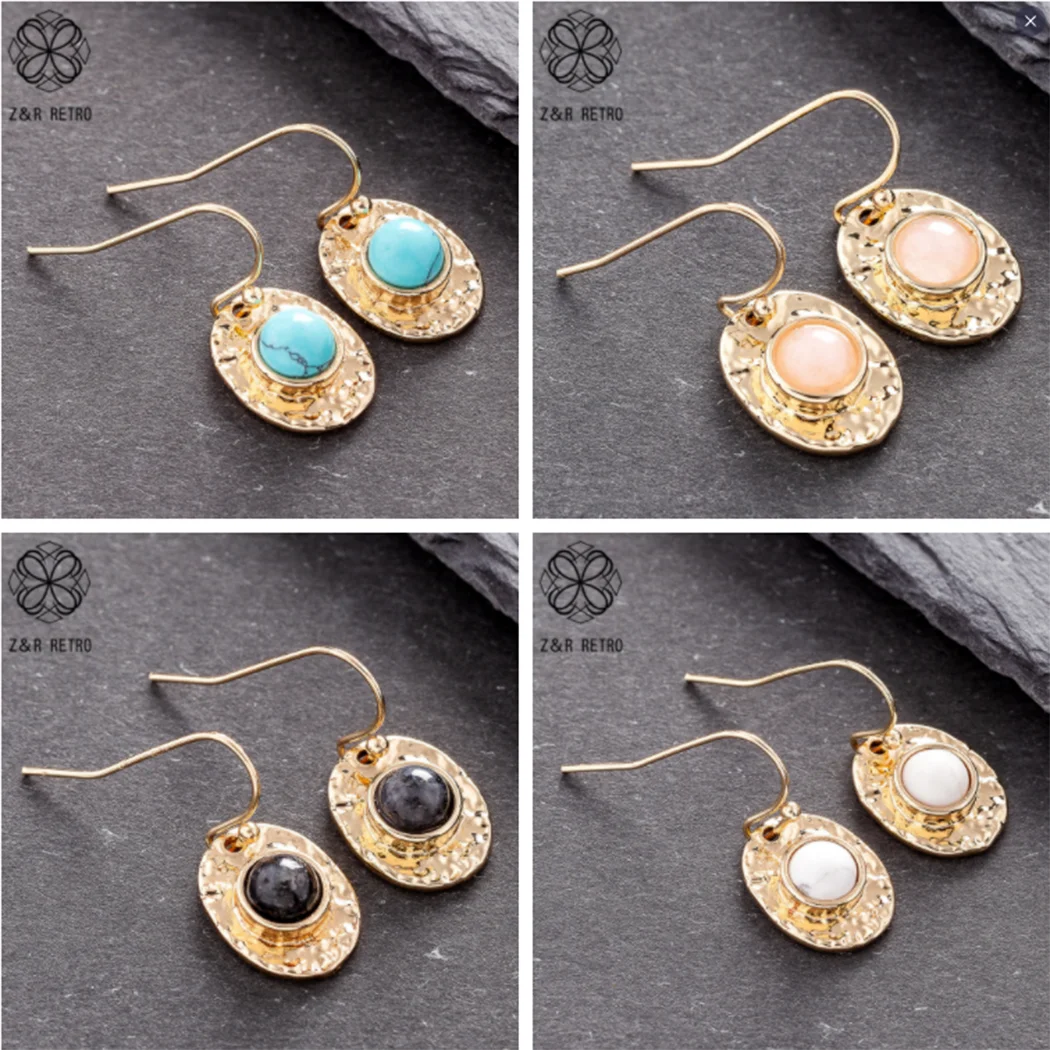 

Vintage Colored Bead Earrings Jewelry For Women Hanging Pendientes Gift For Friend Suspension Decoration Accessories Wholesale