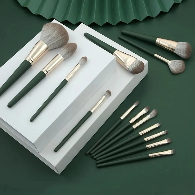 Профессиональный Набор Кистей Для Макияжа 14 Шт. Кисти С Мягкой Щетиной Пудры