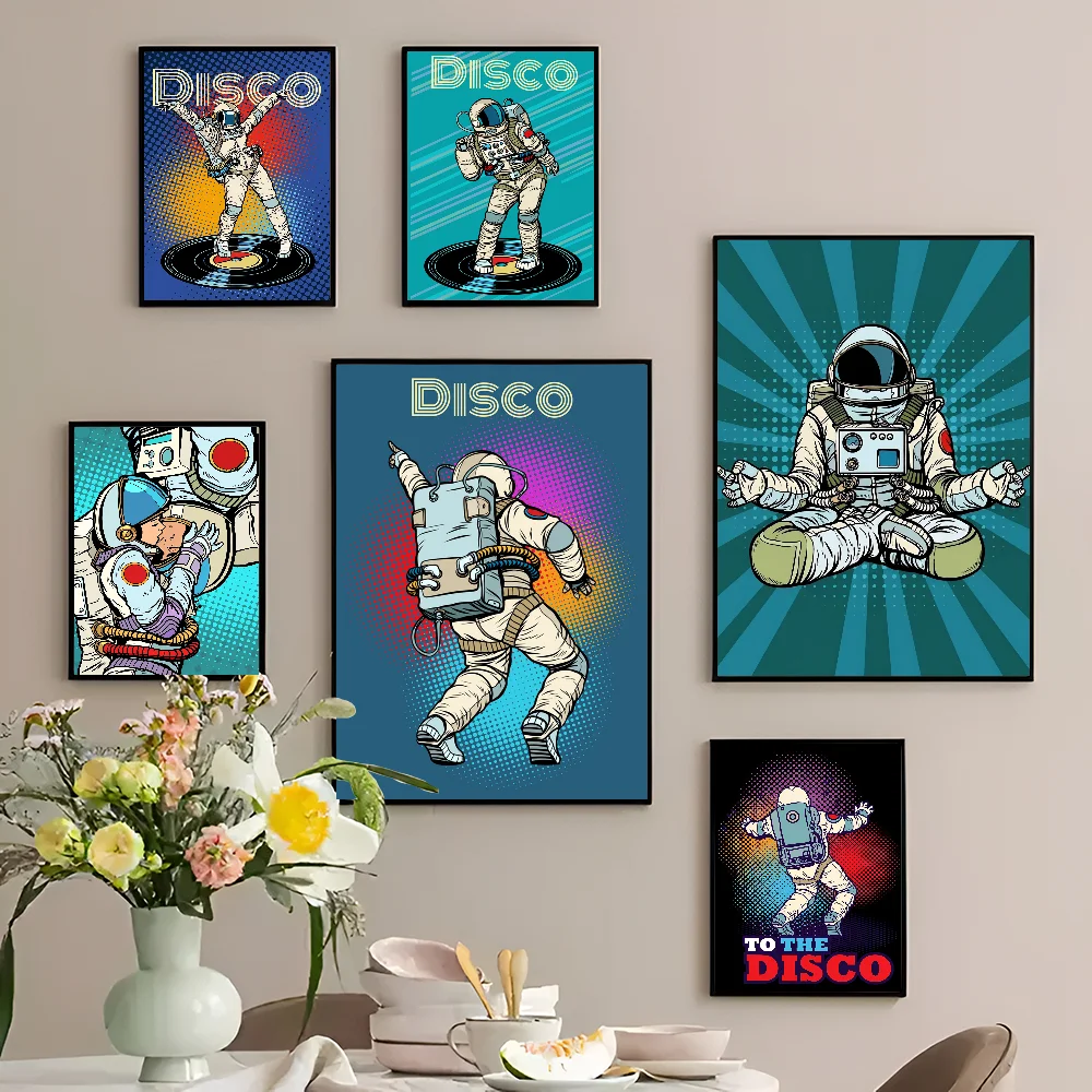 Аниме Астронавт Apollo Moon Landing HD Качественный Клейкий Настенный Постер Ретро