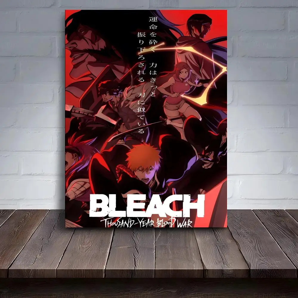 Фото Постер с аниме-персонажами F-Figure B-Bleach, HD-печать на холсте, высококачественная эстетичная бумага для печати, настенное искусство для гостиной и дома №2