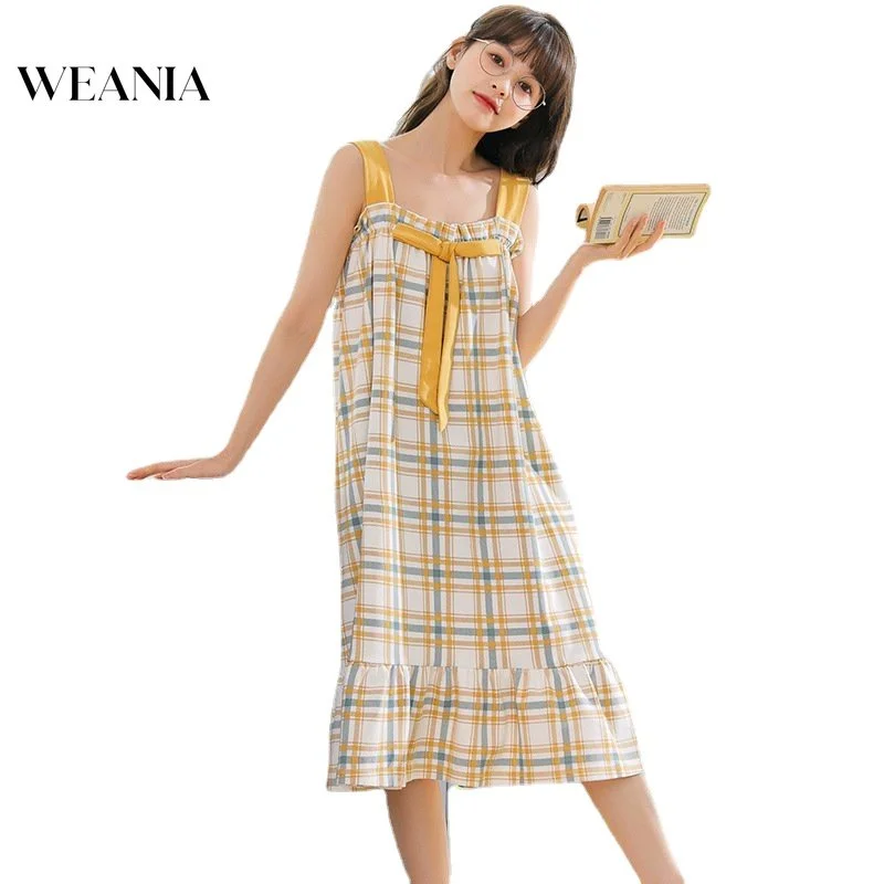

Young Lady Cute Print Strap Cami Night Dress Homewear