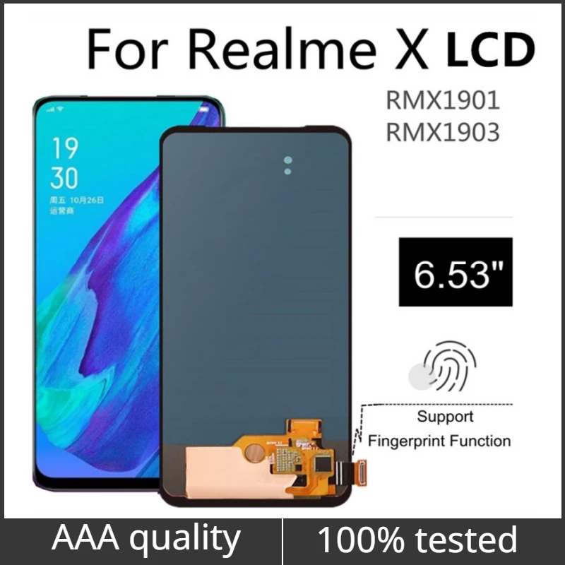 

ЖК-дисплей 6,53 дюйма с сенсорным экраном в сборе для Realme X RMX1901 RMX1903