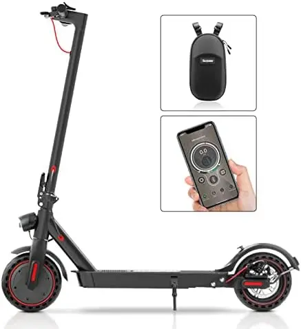 

8.5'' Solid Tires,12-18 Miles Range, 15 MPH, 350W Foldable Commuting Scooter with Double Braking System and APP for Adu
