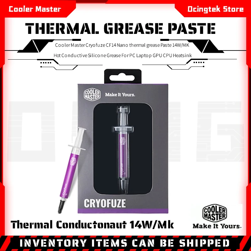 Master Cryofuze Cf14 High Performance Thermal Conductive Grease Paste For Intel Processor Cpu Gpu Cooling Fan 14w/mk