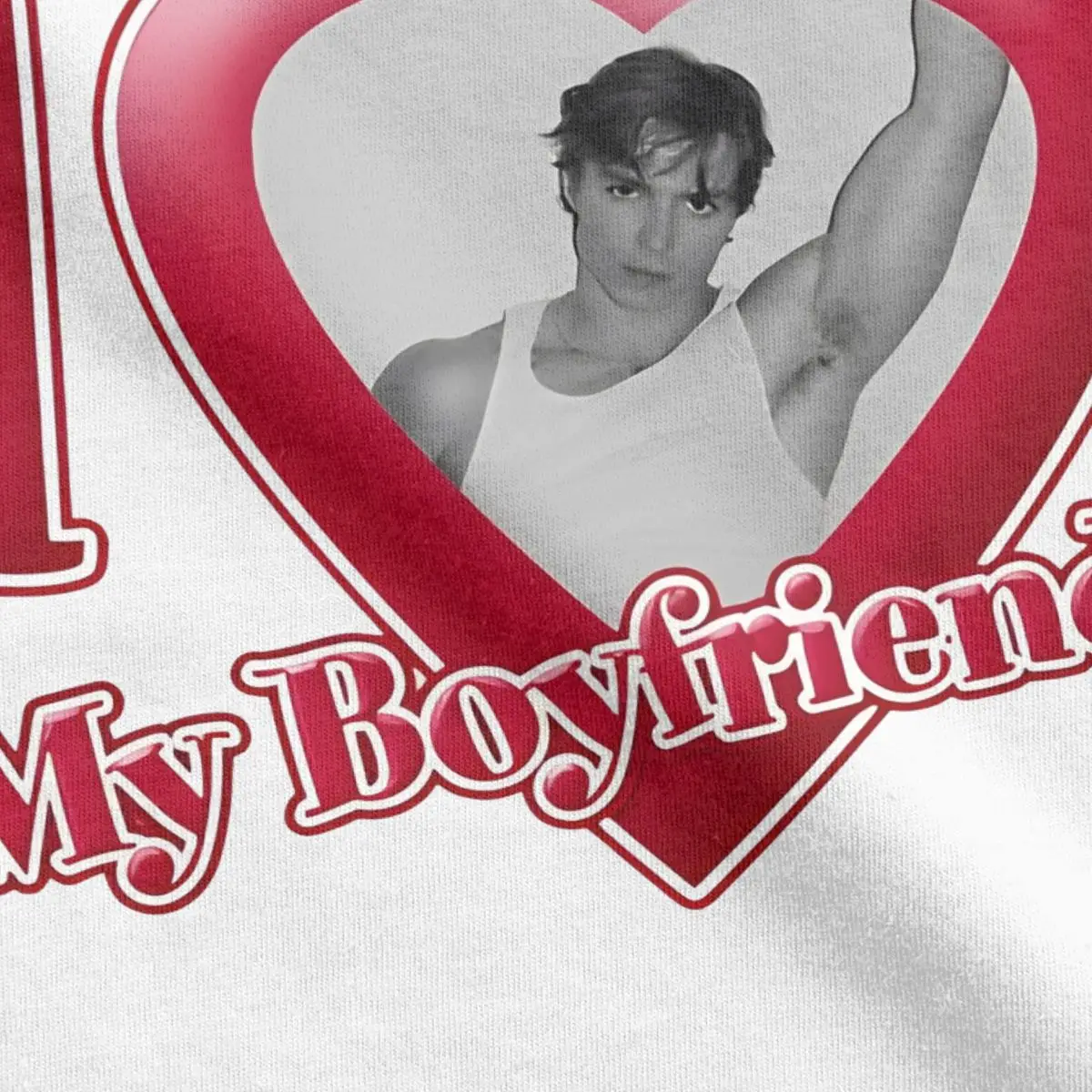 Мужские и женские футболки с принтом Я люблю моего бойфренда 100% хлопок