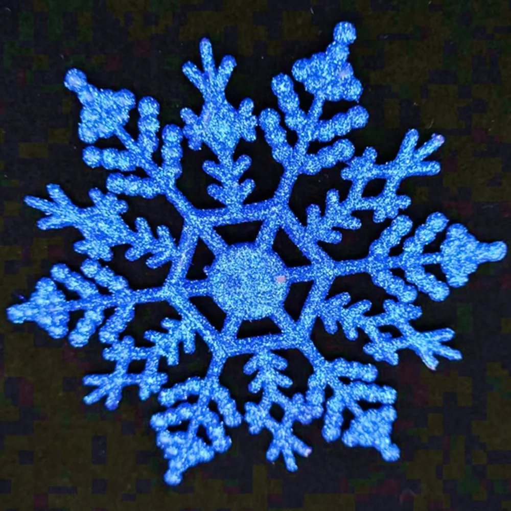 Рождественская Снежинка зеленая луковая пудра пластиковая с блестками 10 см