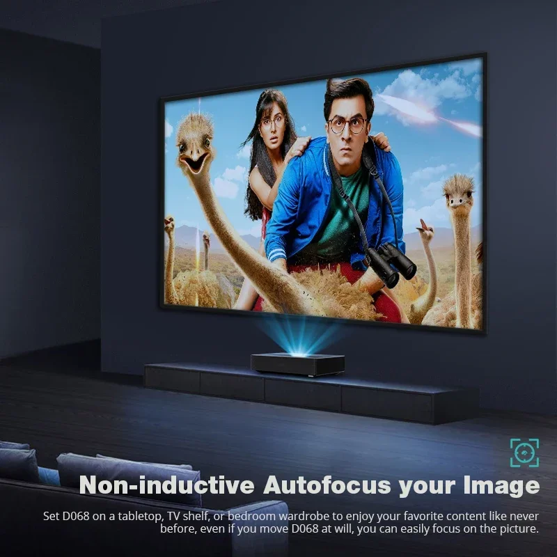 Новинка: портативный проектор Full HD 1080P для домашнего кинотеатра и обучения, DLP-проектор с поддержкой 4K, ультракороткофокусный лазерный проектор UST (art.: 3920cccc04d64) - 3920cccc04d64
