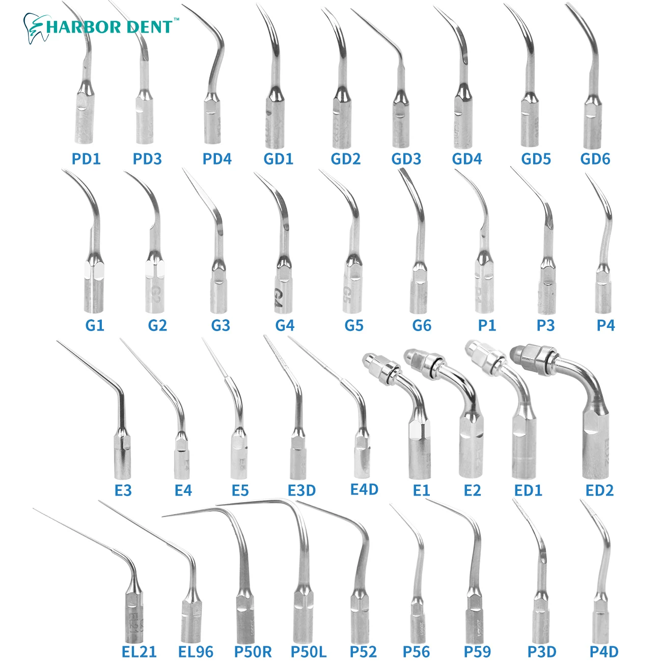 

5pcs Dental Ultrasonic Scaler Tip Endodontics Fit For SATELEC Woodpekcer EMS DTE Scaling Handpiece Dentista Odontología Dentist