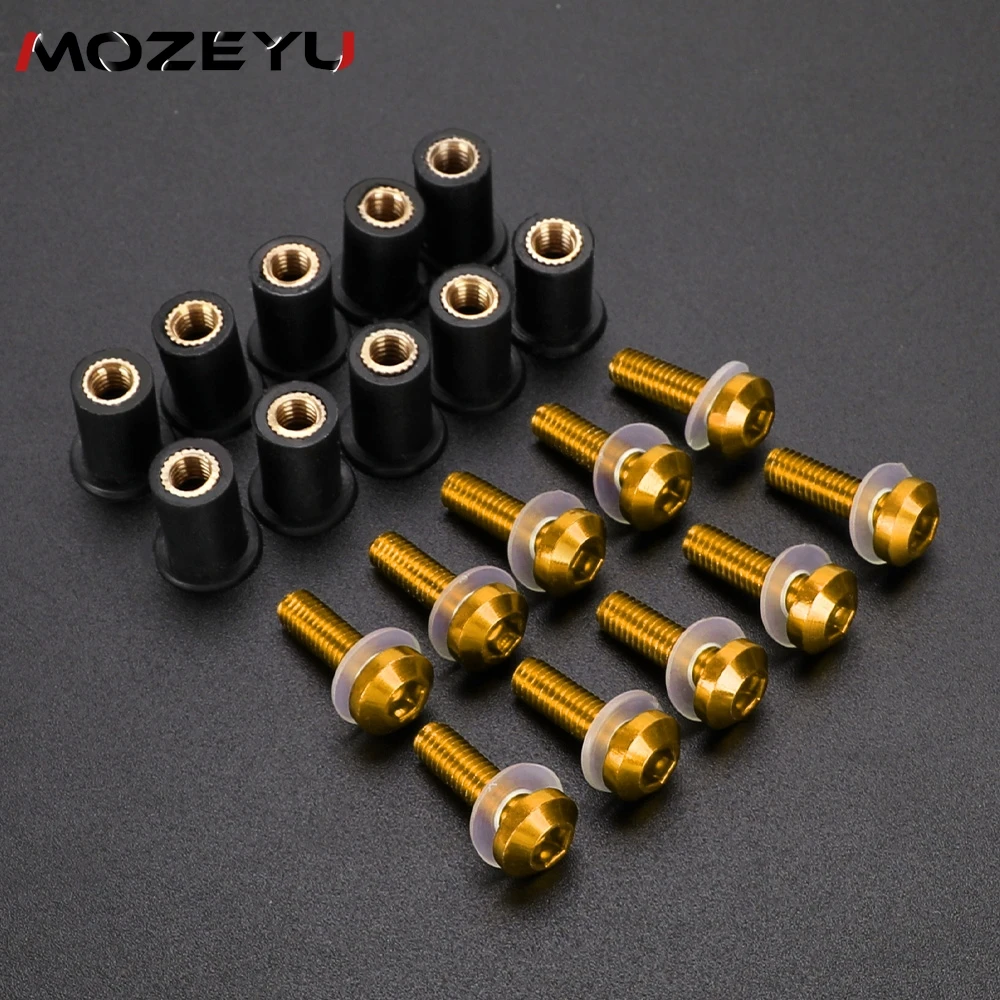 

M5 10 шт. комплекты винтов для лобового стекла для Honda CBR 125R 250R 300R 500R 600 900 954 1000 RR CBR150R CBR400R CBR650R 600F 650F CBR954RR