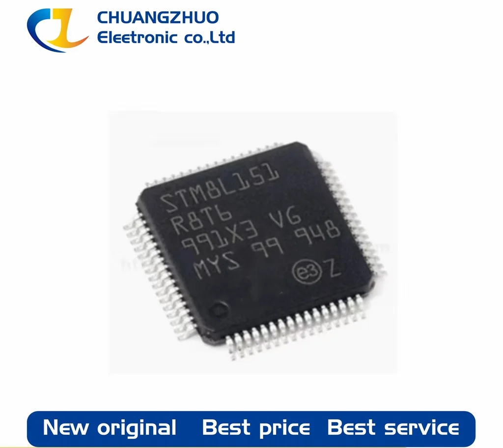 

1Pcs New original STM8L151R8T6 STM8 54 4KB 16MHz 1.8V~3.6V FLASH 64KB LQFP-64(10x10) Microcontroller Units