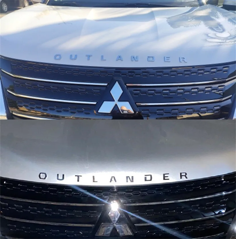 

Для Mitsubishi Outlander ABS хром автомобильные 3D буквы капота эмблема логотип значок автомобильные наклейки Стайлинг автомобильные аксессуары слова...