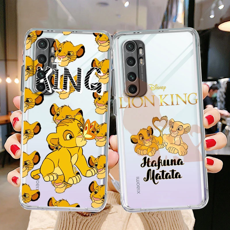 

Phone Case For Xiaomi Mi 12S 12X 12 11 11T 11i 10T 10 Pro Lite Ultra 5G 9T 9SE 8 Disney The Lion King Cute Transparent Cover