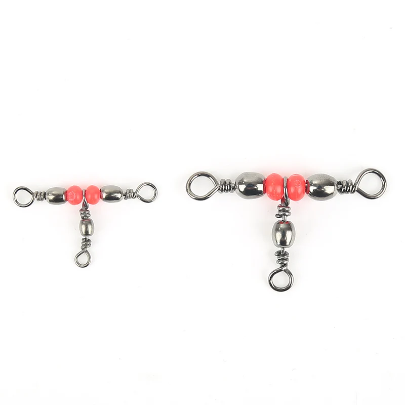 

New Fishing Snap Swivel 3 Way 50pcs/Set Swivel Connecting Ring Fishhook Lure Line Connector Mini Fishing Tackle Accessory