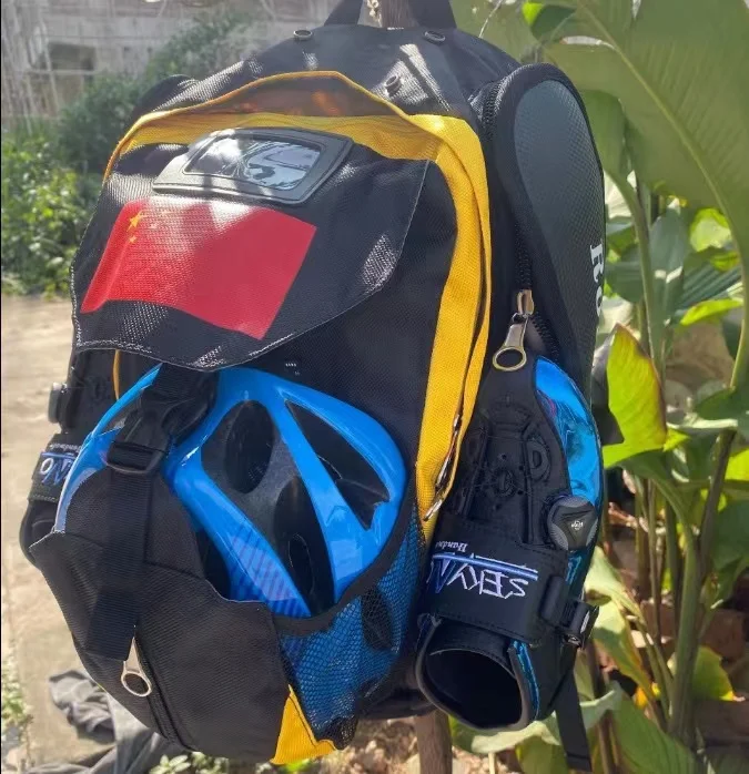 Inline Speed Skating Bag Slalom Skates for Competition Travel Container Backpack Support 90mm 100mm 110mm Racing Shoes