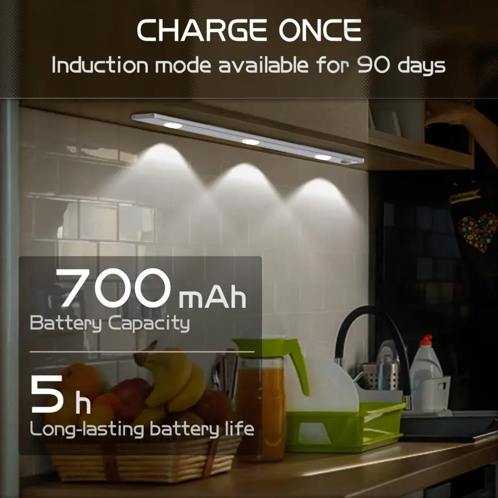

1 Set Durable Night Lamp Ultra-thin Night Light Infinite Dimming Good Atmosphere 40cm Motion Sensor Light Decoration