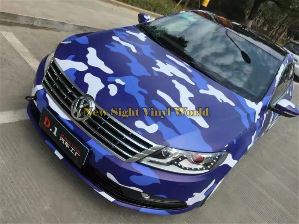 

Large Elite Blue Camouflage Vinyl Film Sticker Car Body Wrap Bubble Free For SUV TRUCK JEEP 1.52*20m
