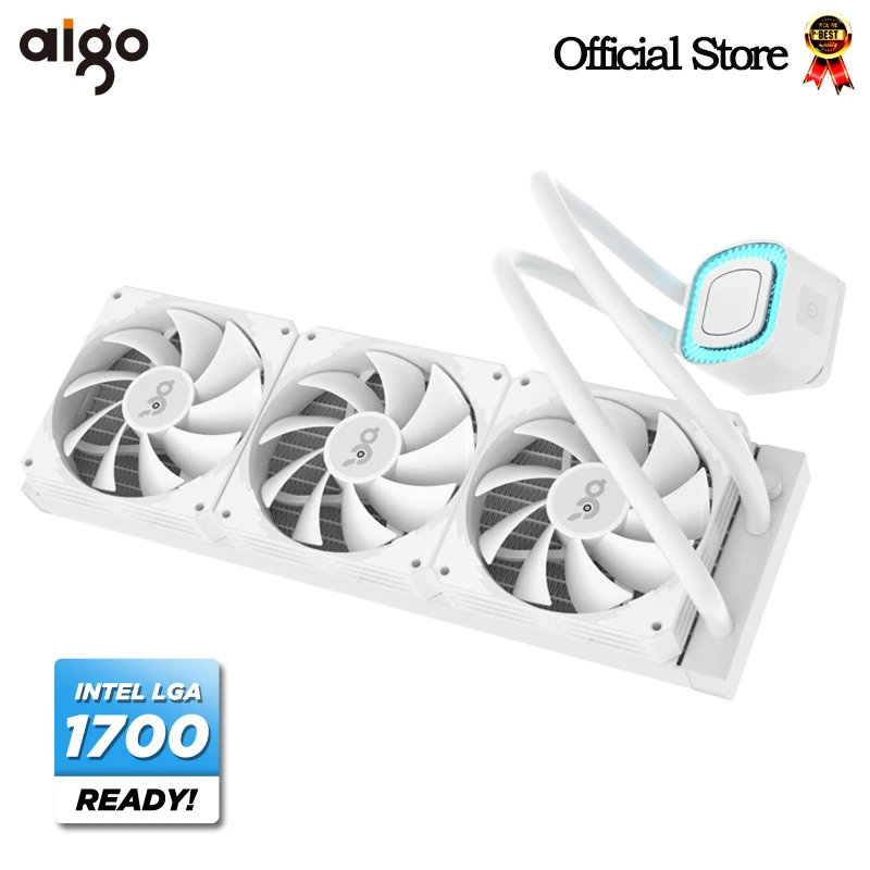 Aigo W White Water Cooling CPU Cooler 240 360mm Fan Liquid Heatsink Integrated Radiator For Intel LGA 1700 2011 1151 AM4 AM5 AMD