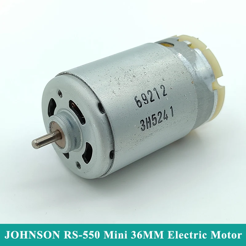 

JOHNSON 69212 RS-550 Motor DC 6V-12V 30000RPM High Speed Power Large Torque Mini 36mm Carbon Brush Motor DIY Electric Drill Tool