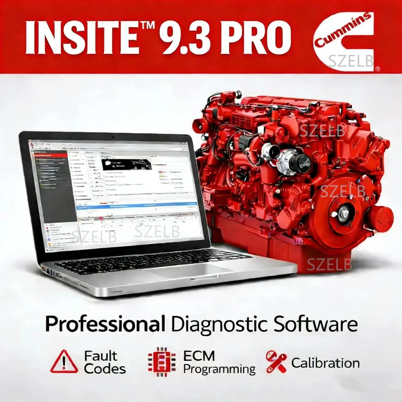Фото Диагностический инструмент Cummins Insite 9.3 Pro 2026 с программированием ЭБУ Zap-It OEM и чтением кодов неисправностей, бесплатная установка №1