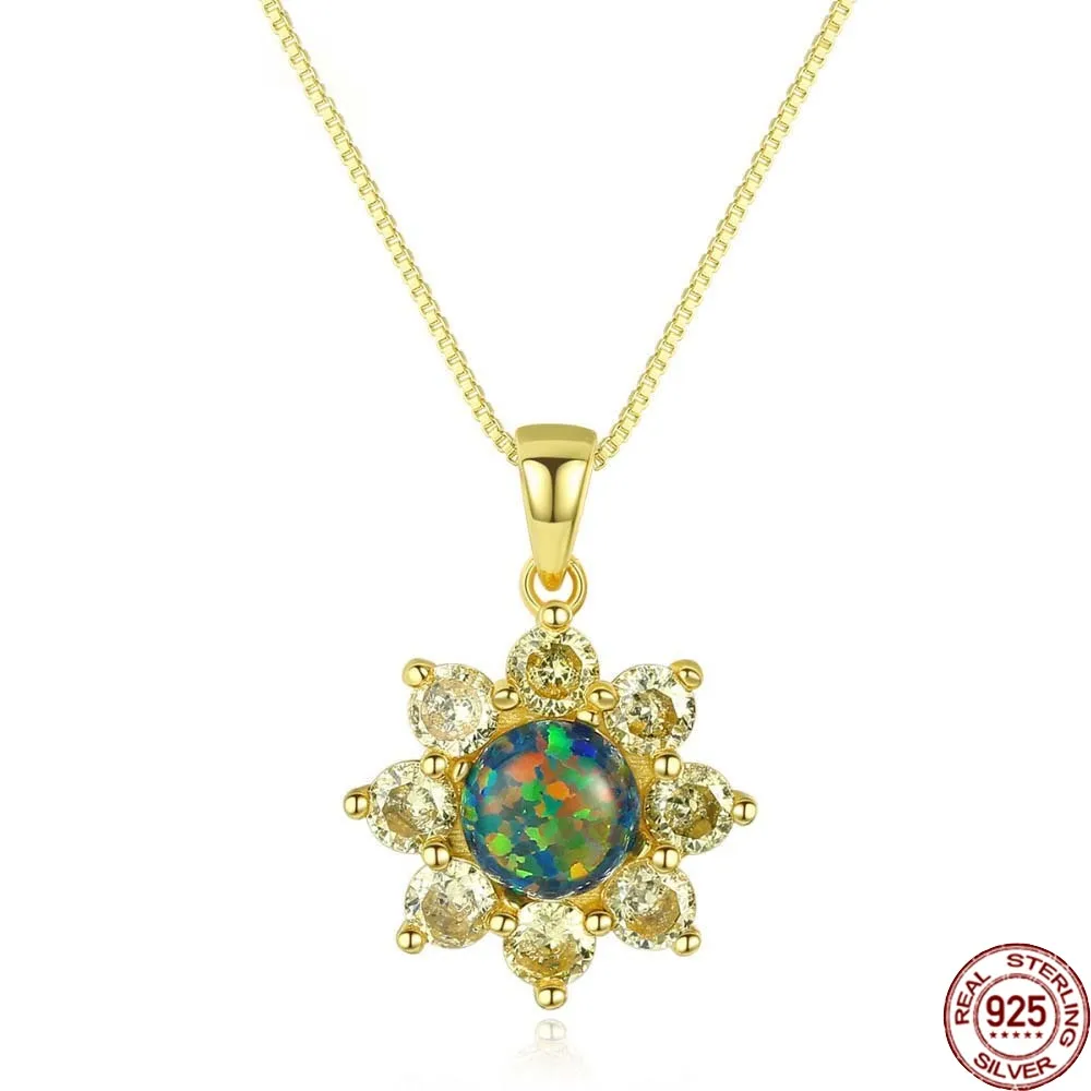 

Женское ожерелье из серебра 925 пробы, с опалом