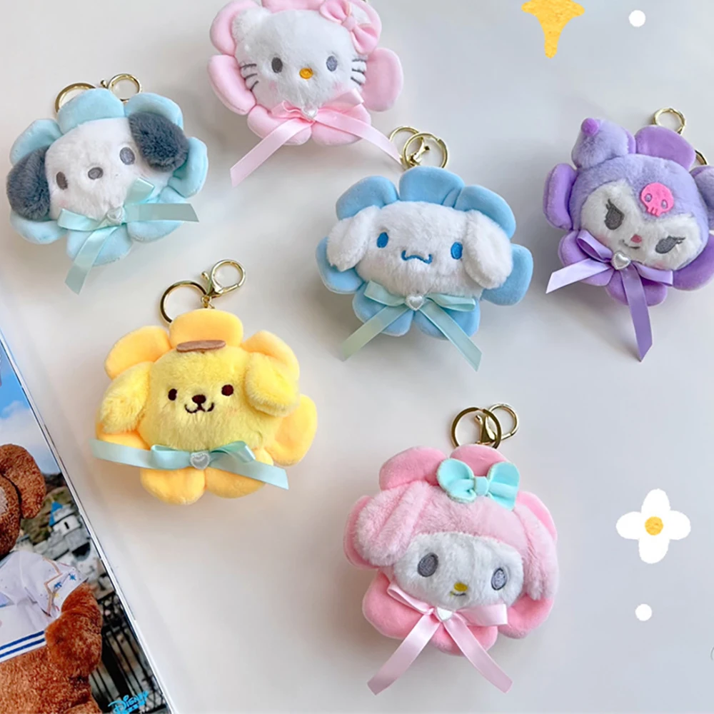 

12Cm Key Chain Sanrio Hello Kt Kuromi Melody Cinnamoroll Kawaii Cartoon Bag Pendant High Quality Gifts for Friends Childrens