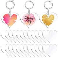 valentines day love acrylic keychain blank heart shaped ornaments creative small gift cute peach heart keychain blank